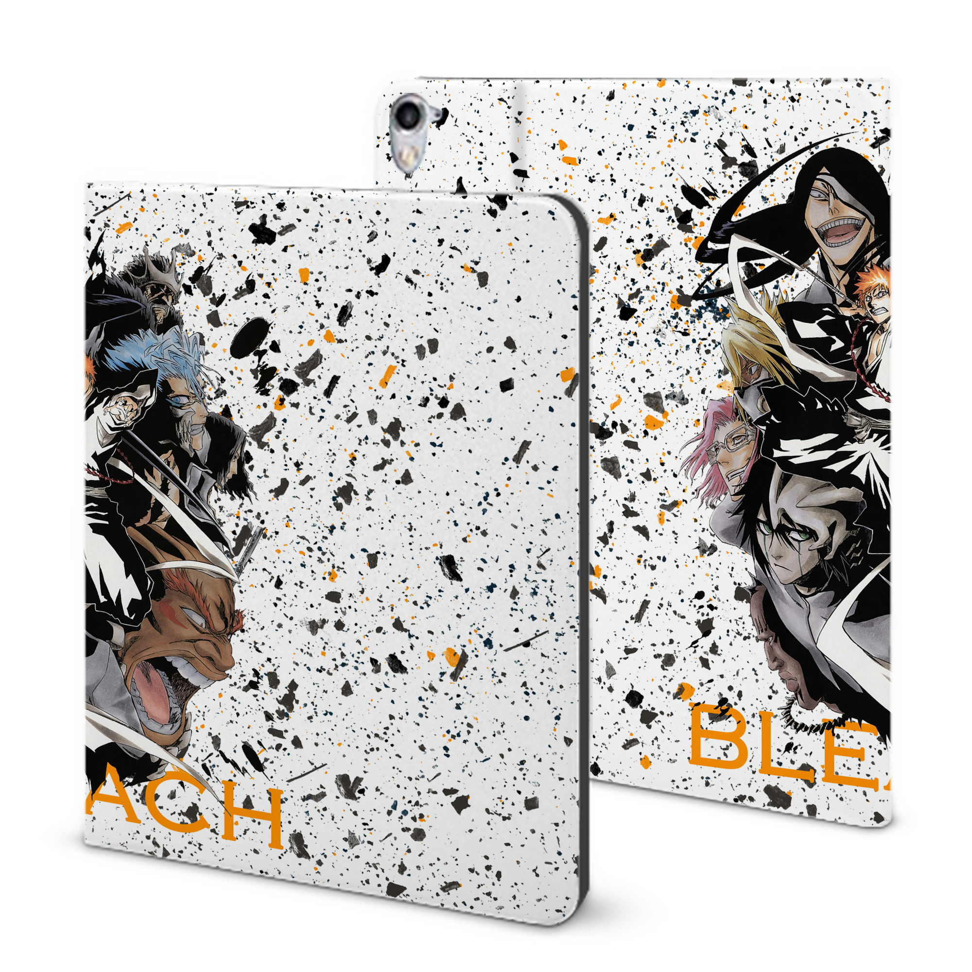 （画像用） ブリーチ BLEACH IPad ケース ブック型 PUレザー TPU 耐衝撃 軽量 薄型 ペン収納なし 全面保護 IPad 各モデル対応